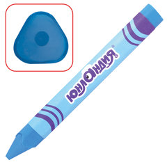 Восковые мелки трехгранные утолщенные ЮНЛАНДИЯ &laquo;ЮНЛАНДИК НА ПРАЗДНИКЕ&raquo;, НАБОР 12 цветов, 227293