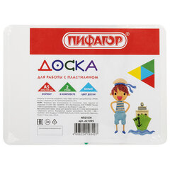 Доска для лепки А5, 205&times;150 мм, ПИФАГОР, белая, 2 стека, 227395