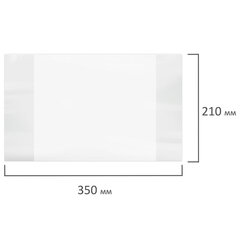 Обложка ПЭ для тетрадей и дневников, ПЛОТНАЯ, 90 мкм, 210&times;350 мм, прозрачная, ПИФАГОР, 227423