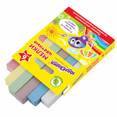 Мел цветной квадратный 6 штук, ЮНЛАНДИЯ &laquo;ЮНЛАНДИК И ОКРУЖАЮЩИЙ МИР&raquo;, картонная упаковка, европодвес, 227447