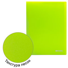 Папка 20 вкладышей BRAUBERG &laquo;Neon&raquo;, 16 мм, неоновая, зеленая, 700 мкм, 227448