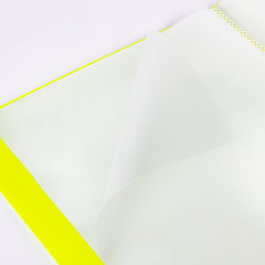 Папка 40 вкладышей BRAUBERG &laquo;Neon&raquo;, 25 мм, неоновая желтая, 700 мкм, 227453