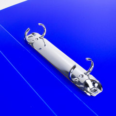 Папка на 2 кольцах BRAUBERG &laquo;Neon&raquo;, 25 мм, внутренний карман, неоновая, синяя, до 170 листов, 0,7 мм, 227459