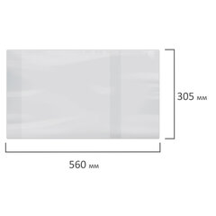 Обложка ПВХ для учебников А4, контурных карт, атласов БОЛЬШОГО ФОРМАТА, ПЛОТНАЯ, 100 мкм, 305&times;560 мм, универс., прозрачная, ПИФАГОР, 227493