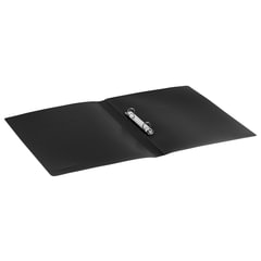 Папка на 2 кольцах BRAUBERG &laquo;Office&raquo;, 25 мм, черная, до 170 листов, 0,5 мм, 227495