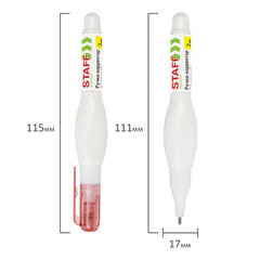 Ручка-корректор STAFF &laquo;EVERYDAY&raquo;, 3 мл, металлический наконечник, 227570