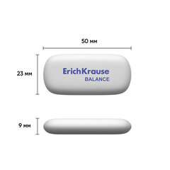 Ластик ERICH KRAUSE &laquo;Balance&raquo;, 50&times;23&times;9 мм, белый, овальный, 34638