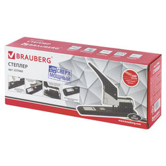 Степлер МОЩНЫЙ №24/<wbr/>6-23/<wbr/>24 металлический BRAUBERG &laquo;Heavy duty&raquo;, до 200 листов, черный, 227660