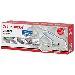 Степлер МОЩНЫЙ №24/<wbr/>6-23/<wbr/>15 BRAUBERG &laquo;Heavy duty PRO&raquo;, до 100 листов, эргономичный, серо-синий, 227661