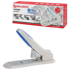 Изображение товара Степлер МОЩНЫЙ №24/6-23/24 BRAUBERG «Heavy duty PRO», до 200 листов, эргономичный, серо-синий, 227662