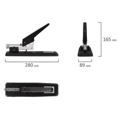 Степлер МОЩНЫЙ №24/<wbr/>6-23/<wbr/>13 металлический STAFF &laquo;Manager&raquo;, до 70 листов, черный, 227663