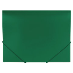 Папка на резинках BRAUBERG &laquo;Office&raquo;, зеленая, до 300 листов, 500 мкм, 227710