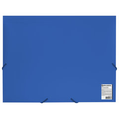 Папка на резинках BRAUBERG &laquo;Office&raquo;, синяя, до 300 листов, 500 мкм, 227712