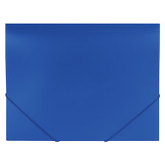 Папка на резинках BRAUBERG &laquo;Office&raquo;, синяя, до 300 листов, 500 мкм, 227712