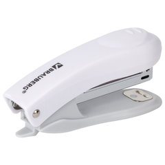 Степлер №10 BRAUBERG &laquo;Original&raquo;, до 12 листов, с антистеплером, белый, 227769