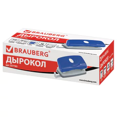 Дырокол BRAUBERG &laquo;Original&raquo;, до 10 листов, синий, 227785