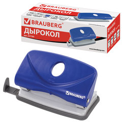 Дырокол BRAUBERG &laquo;Original&raquo;, до 10 листов, синий, 227785
