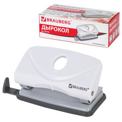 Дырокол BRAUBERG &laquo;Original&raquo;, до 10 листов, белый, 227786
