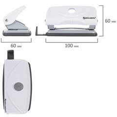 Дырокол BRAUBERG &laquo;Original&raquo;, до 10 листов, белый, 227786