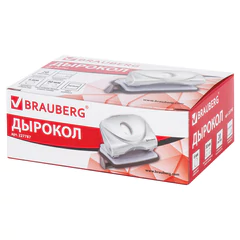 Дырокол BRAUBERG &laquo;Original&raquo;, до 20 листов, белый, 227787