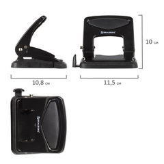 Дырокол металлический BRAUBERG &laquo;PN-150M&raquo;, до 35 листов, черный, 227788