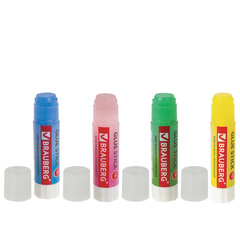 Клей-карандаш BRAUBERG &laquo;COLOR Crystal&raquo;, 15 г, прозрачный, ассорти, 227969