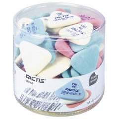 Ластик FACTIS TRI 65 (Испания), 36&times;33&times;6 мм, ассорти, треугольный, PNFTRI65