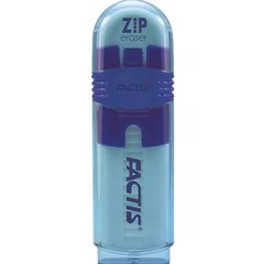 Ластик выдвижной FACTIS ZIP (Испания), 80&times;10&times;10 мм, белый, пластиковый корпус ассорти, PTF1030