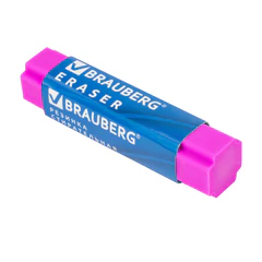 Ластик BRAUBERG &laquo;X-Erase&raquo;, 68&times;15&times;15 мм, цвет ассорти, экологичный ПВХ, 228066