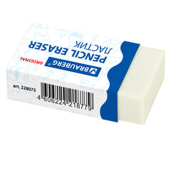 Ластик BRAUBERG &laquo;Original&raquo;, 38&times;20&times;10 мм, белый, прямоугольный, картонный держатель, 228073