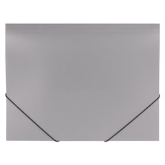 Папка на резинках BRAUBERG &laquo;Office&raquo;, серая, до 300 листов, 500 мкм, 228079