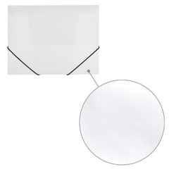 Папка на резинках BRAUBERG &laquo;Office&raquo;, белая, до 300 листов, 500 мкм, 228080