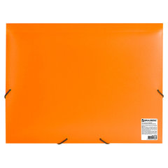 Папка на резинках BRAUBERG &laquo;Office&raquo;, оранжевая, до 300 листов, 500 мкм, 228084