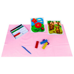 Клеёнка настольная ПИФАГОР для уроков труда, ПВХ, розовая, 69&times;40 см, 228115