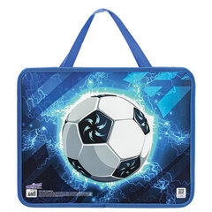 Папка на молнии с ручками ЮНЛАНДИЯ А4, 1 отделение, пластик, ширина 80 мм, &laquo;Футбол&raquo;, 228166