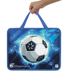 Папка на молнии с ручками ЮНЛАНДИЯ А4, 1 отделение, пластик, ширина 80 мм, &laquo;Футбол&raquo;, 228166