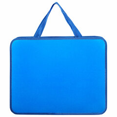 Папка на молнии с ручками ПИФАГОР, А4, 1 отделение, пластик, 75 мм, синяя, 228233