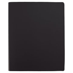 Папка с металлическим пружинным скоросшивателем BRAUBERG, картон/<wbr/>ПВХ, 35 мм, черная, до 290 листов, 228337