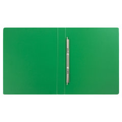 Папка с металлическим пружинным скоросшивателем BRAUBERG, картон/<wbr/>ПВХ, 35 мм, зеленая, до 290 листов, 228339