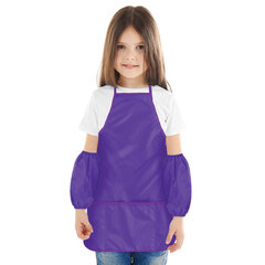 Накидка фартук с нарукавниками для труда ПИФАГОР, 3 кармана, стандартный размер, 44&times;55 см, фиолетовый, 228358.