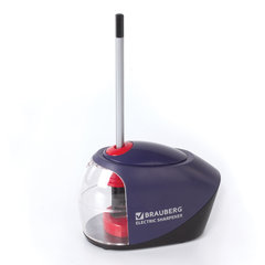 Точилка электрическая BRAUBERG &laquo;Delta&raquo;, питание от 4 батареек АА, спиралевидное лезвие, 228421