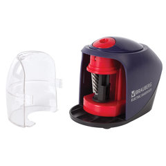 Точилка электрическая BRAUBERG &laquo;Delta&raquo;, питание от 4 батареек АА, спиралевидное лезвие, 228421