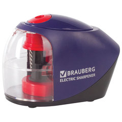Точилка электрическая BRAUBERG &laquo;Delta&raquo;, питание от 4 батареек АА, спиралевидное лезвие, 228421