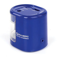 Точилка электрическая BRAUBERG &laquo;STANDARD&raquo;, 2 отверстия для карандашей (включая утолщенные), питание от 4 батареек АА, 228423