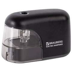 Точилка электрическая BRAUBERG &laquo;Black Jack&raquo;, питание от 4 батареек АА, дополнительное сменное лезвие, 228424