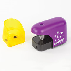 Точилка электрическая ЮНЛАНДИЯ &laquo;Stars&raquo;, питание от 4 батареек АА, корпус фиолетовый