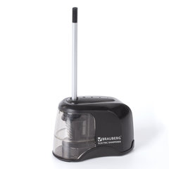 Точилка электрическая BRAUBERG &laquo;JET&raquo;, питание от 4 батареек АА, спиралевидное лезвие, 228426