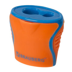 Точилка BRAUBERG &laquo;Mix Dual&raquo;, 2 отверстия для чернографитных карандашей (в том числе утолщенных), с контейнером, корпус ассорти, 228449