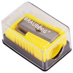 Точилка BRAUBERG &laquo;Assistant Mini&raquo;, с контейнером, пластиковая, корпус ассорти, 228458