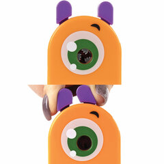 Точилка механическая ПИФАГОР &laquo;Монстрик&raquo;, корпус оранжевый, для чернографитных и цветных карандашей, 228477